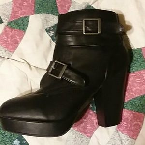 Black winter booties
